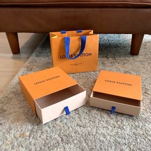 Empty LV gift boxes and bag set